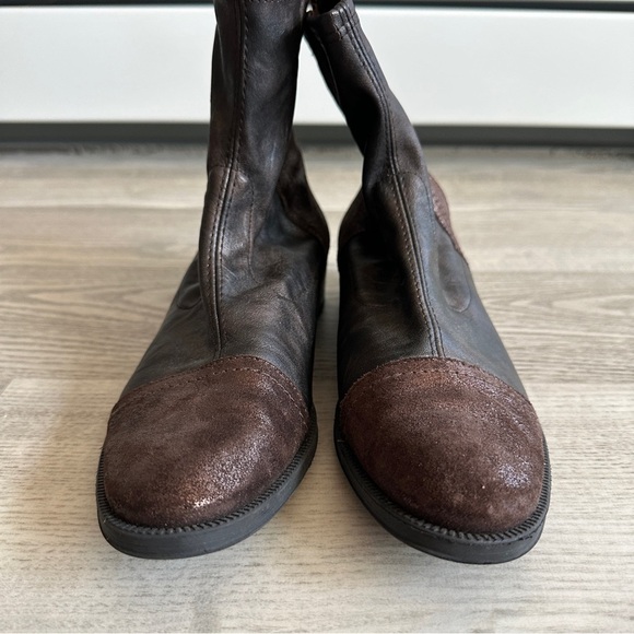 Sundance Brown Leather Ankle Boots - Picture 7 of 12